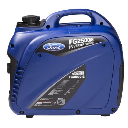 Ford Portable and Inverter Generator, Gasoline, 2,200 W Rated, 2,500 W Surge, Recoil Start, 18 A FG2500IS